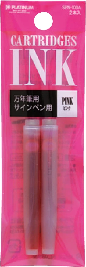 cartuchos platinum spn 100a rosa blister