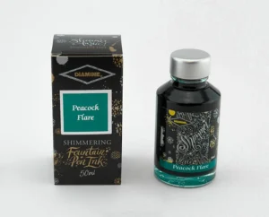 diamine shimmering 50ml peacock flare botella