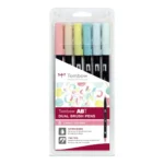 Estuche 6 Rotuladores Tombow Dual Brush Candy