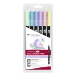 Estuche 6 Rotuladores Tombow Dual Brush Pastel