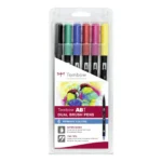 Estuche 6 Rotuladores Tombow Dual Brush Primarios