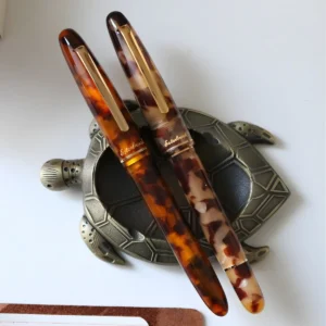 pluma estilografica esterbrook estie amber tortoise cerrada