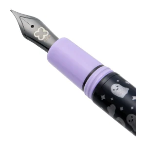 pluma estilografica esterbrook estie pastel halloween sweetly haunted bat abierta