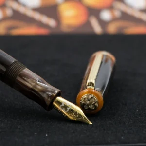 pluma estilografica esterbrook jr pumpkin latte abierta