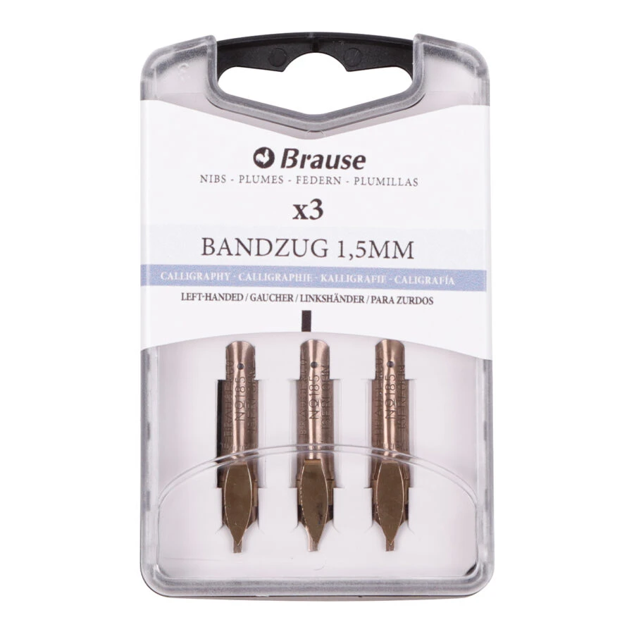 plumillas brause bandzug zurdos 1 5mm caja 3 unidades