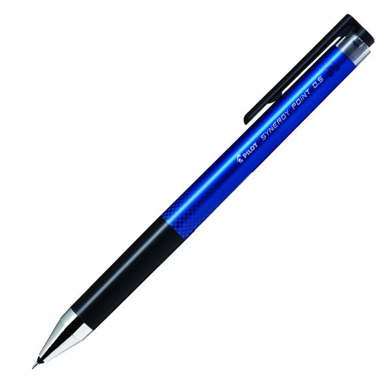 Roller de gel Pilot Synergy Point 05 retráctil con tinta de gel azul y punta de aguja 0.5 mm