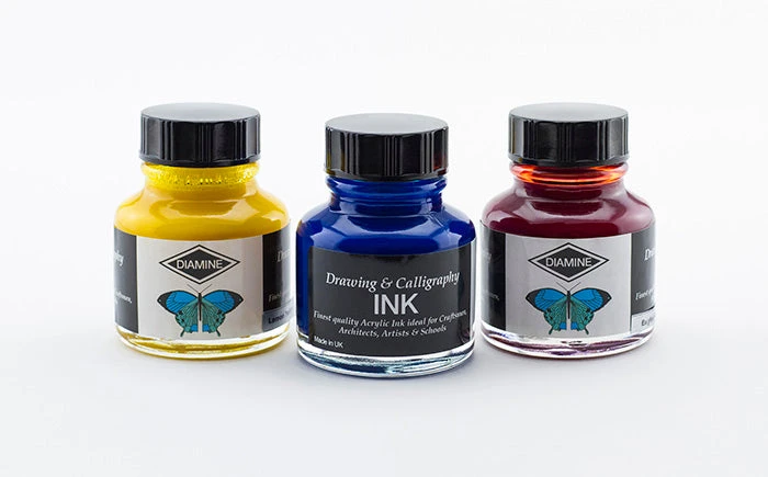 tinta caligrafia diamine 30ml ruby botella