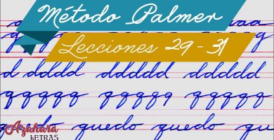 Lecciones 29, 30 y 31 del Método Palmer de caligrafía comercial