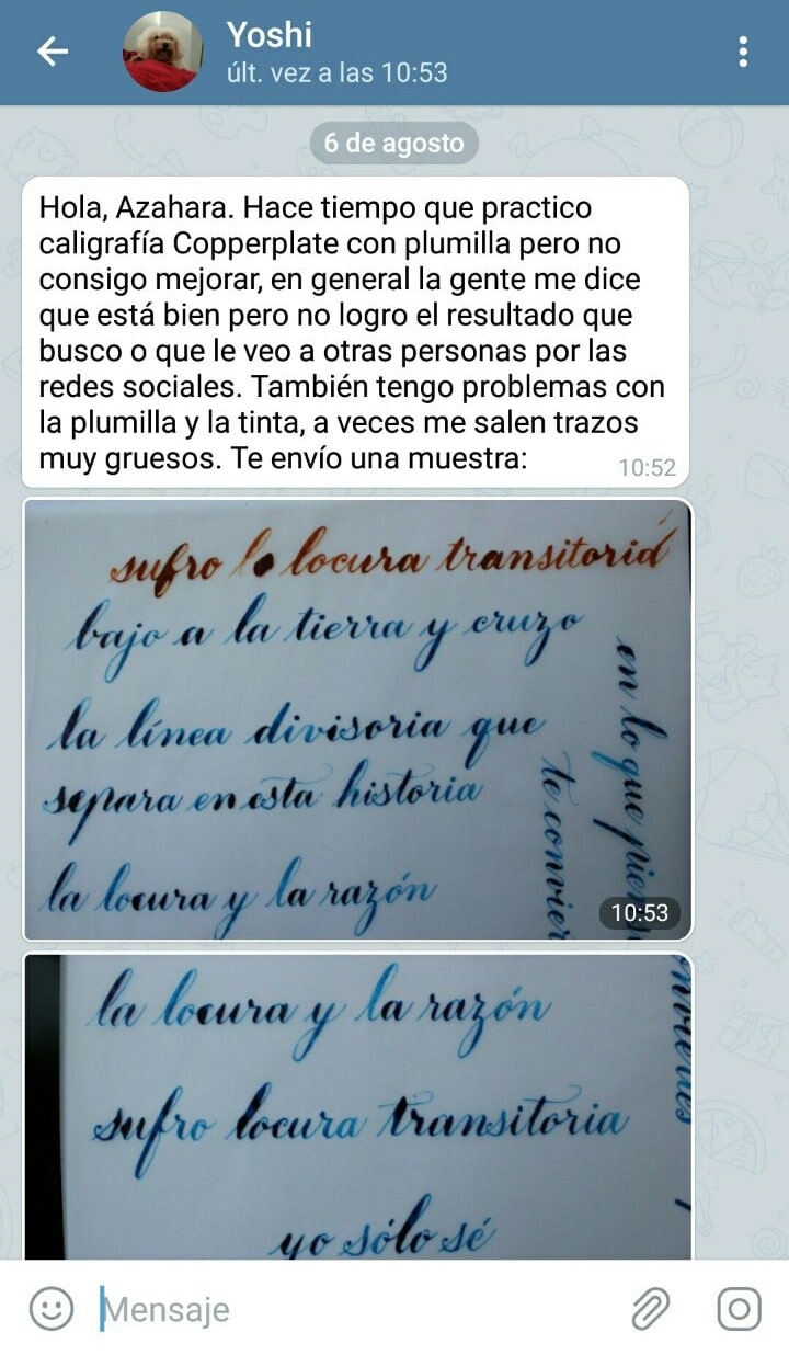Asesoría mejorar letra