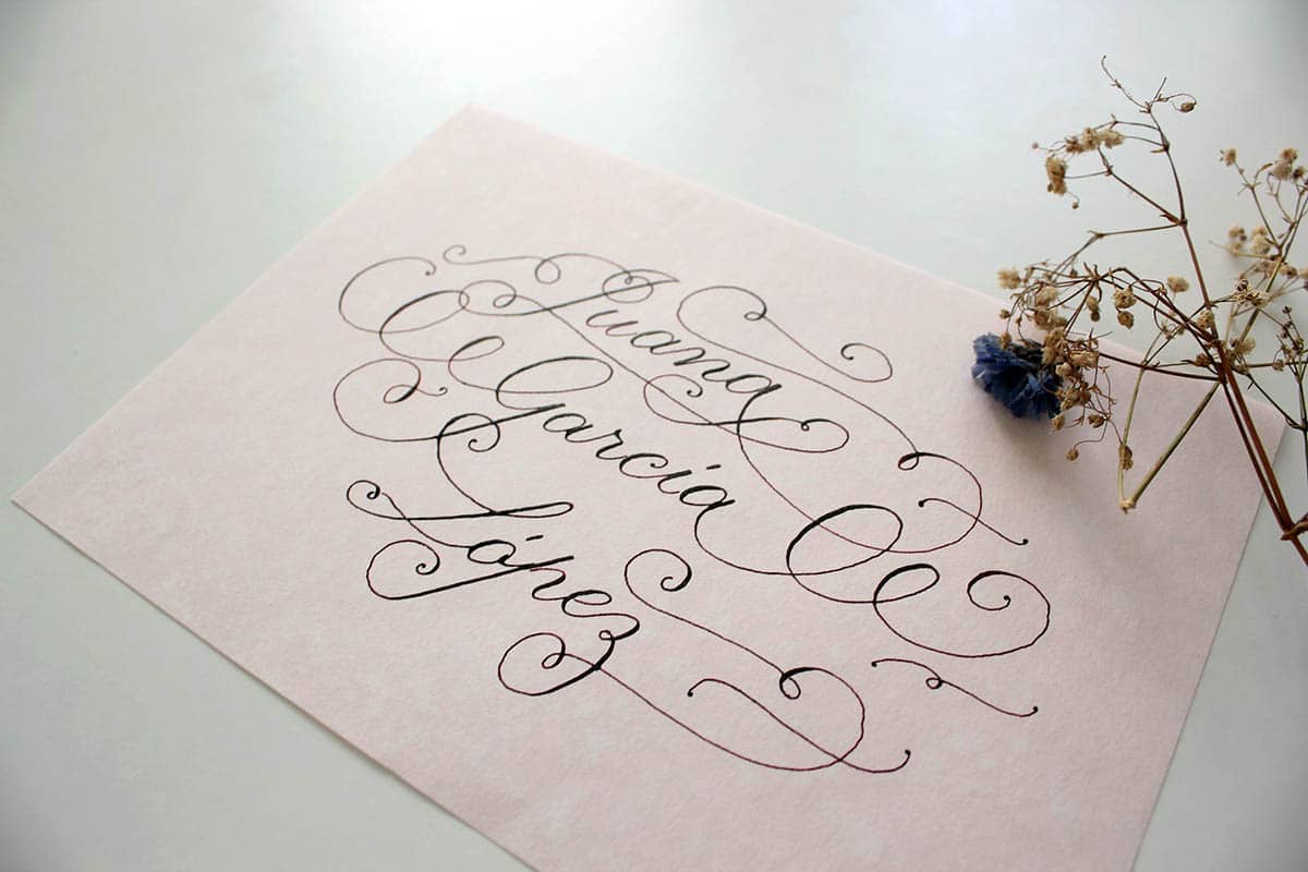 Caligrafía nombre con florituras