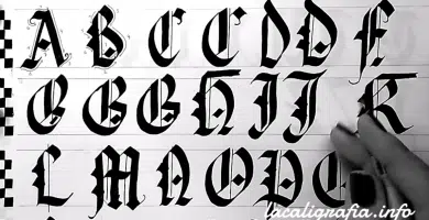 Tutorial en vídeo de caligrafía gótica en mayúsculas