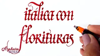 Curso de caligrafía Itálica con florituras