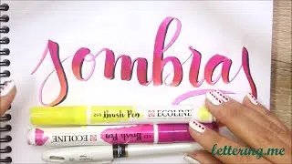 Sombras lettering