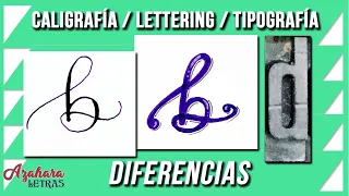 Diferencias entre caligrafía, lettering y tipografía