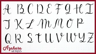 Falsa caligrafía mayúsculas alfabeto
