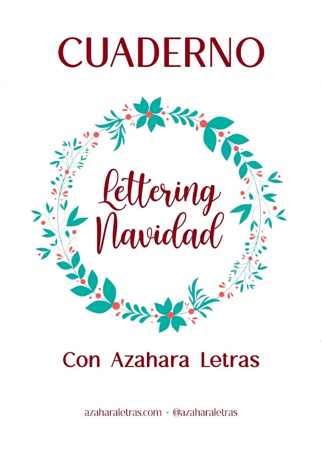 Cuaderno de práctica lettering y postales Navidad